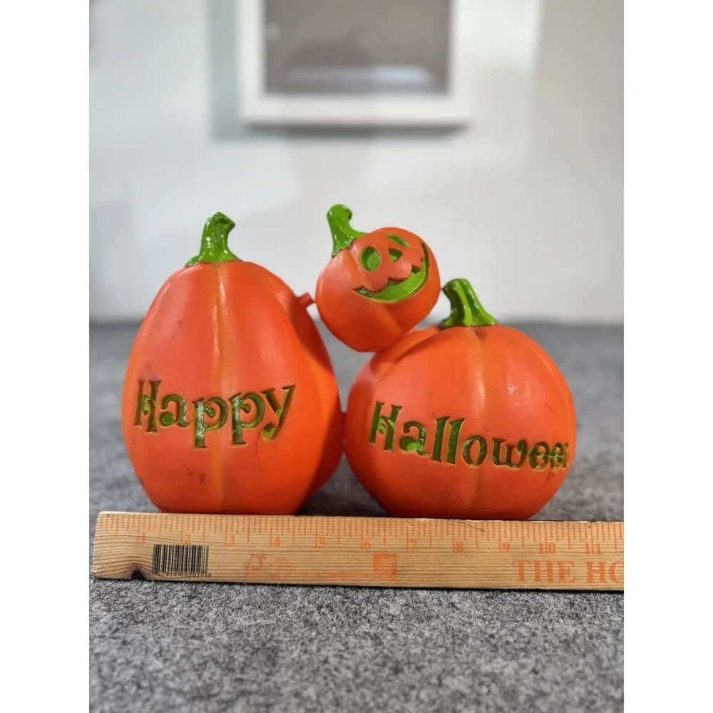 Vintage Light Up Gemmy Pumpkin set 